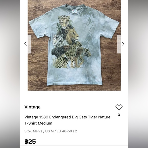 Vintage 1989 Endangered Big Cats Tiger Nature M - Picture 5 of 5